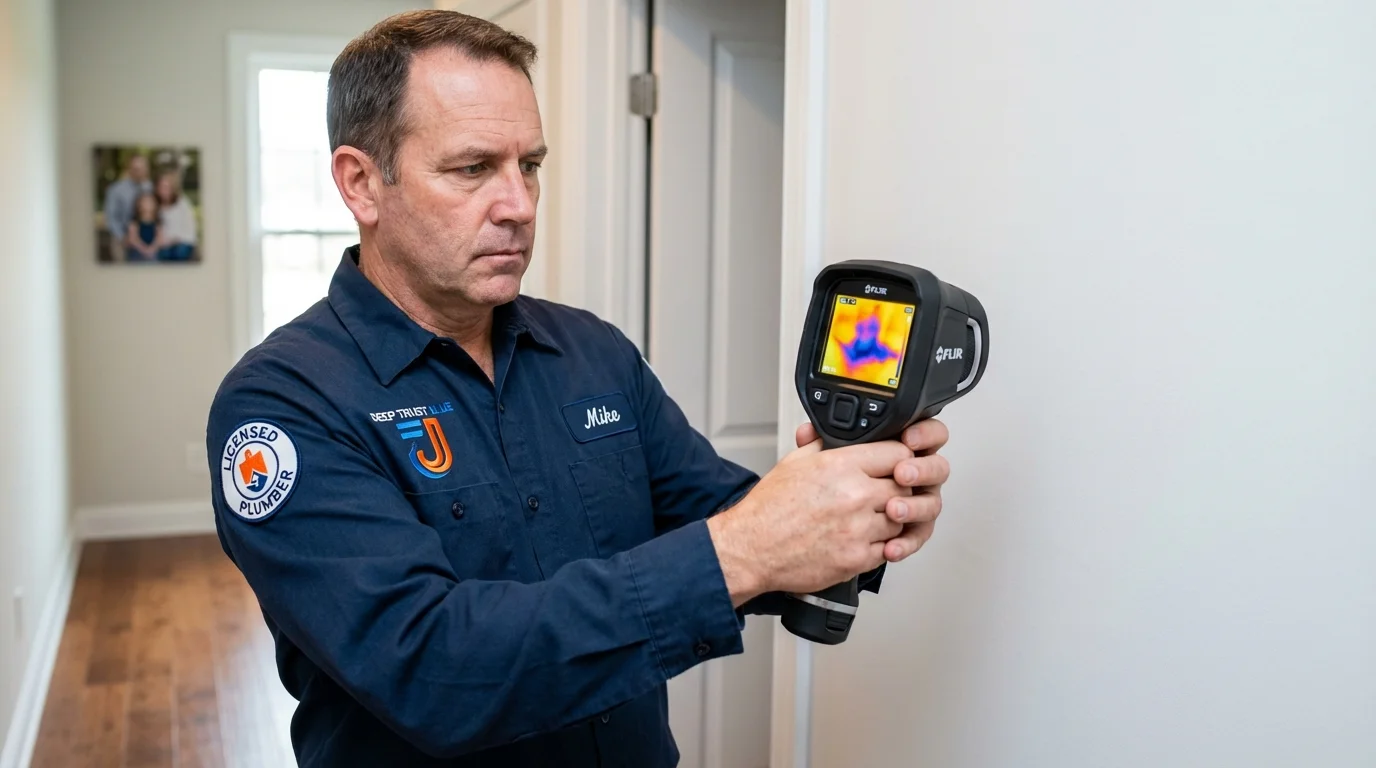 Thermal imaging leak detection by Johns Plumbing LLC in Swanzey